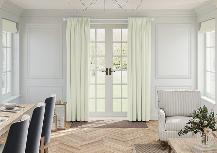 Kyoto Faux Silk, White - Made to Measure Curtains - Image 3